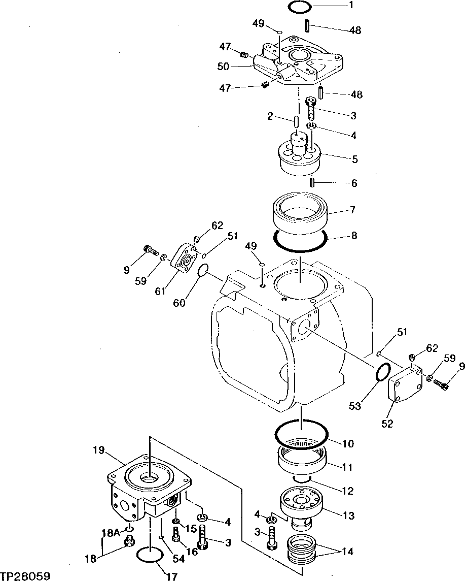 Схема запчастей John Deere 90 - 16 - MAIN HYDRAULIC PUMP 2160 - MAIN HYDRAULIC SYSTEM 21