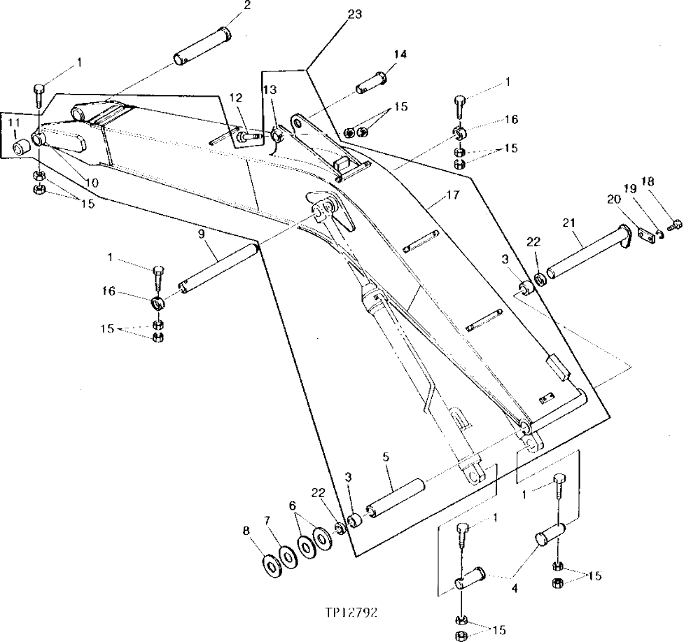 Схема запчастей John Deere 90 - 2 - BOOM 3344 - EXCAVATOR 33