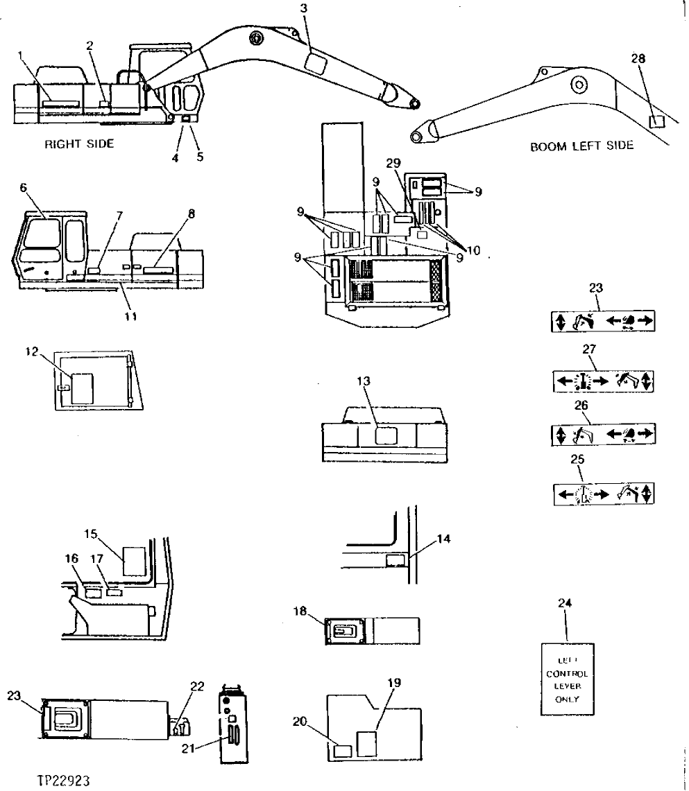 Схема запчастей John Deere 90 - 2 - NAME PLATES, DECALS AND LABELS 1320 - MISCELLANEOUS VEHICLE 13