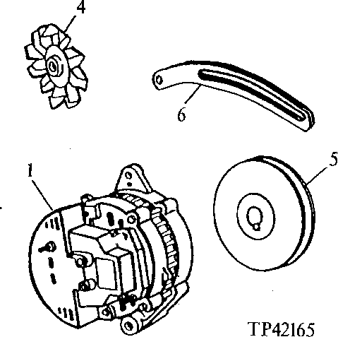 Схема запчастей John Deere 90 - 8 - ALTERNATOR 1672 - ELECTRICAL SYSTEMS 16