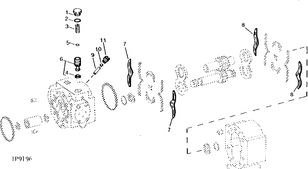 Схема запчастей John Deere 90C - 7 - TRACK DRIVE MOTOR PISTON AND PLUG 260 - AXLES AND SUSPENSION SYSTEMS 2