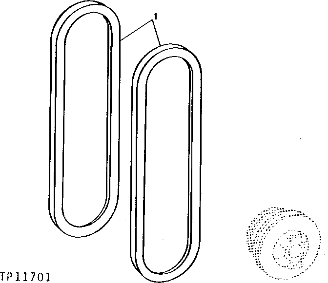 Схема запчастей John Deere 90C - 2 - FAN BELT 429 - ENGINE 4