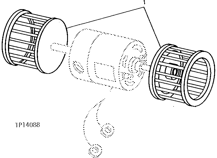 Схема запчастей John Deere 90C - 19 - PRESSURIZER FAN WHEELS 1830 - OPERATORS STATION 18