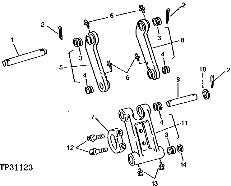Схема запчастей John Deere 90C - 1 - BUCKET LINKS 3340 - BACKHOE AND EXCAVATOR 33