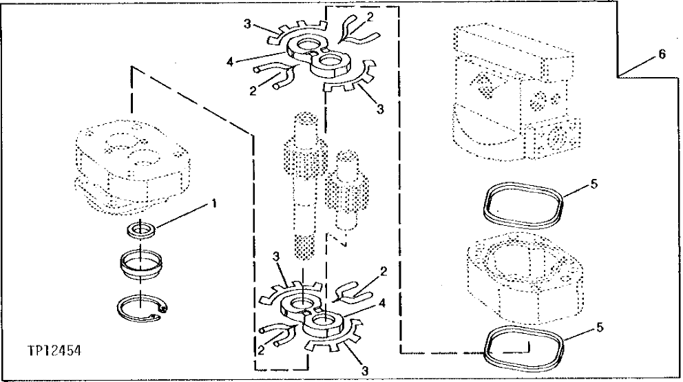 Схема запчастей John Deere 90C - 9 - SWING MOTOR GEAR SECTION REPAIR KIT 4360 - SWING, ROTATION OR PIVOTING SYSTEM 43
