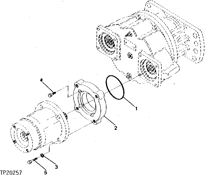 Схема запчастей John Deere 90CR - 6 - TWO-SPEED GEAR BOX MOUNTING 250 - AXLES AND SUSPENSION SYSTEMS 2