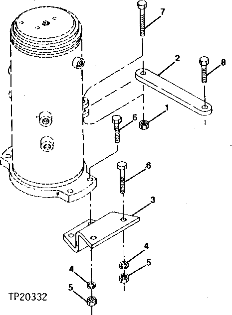 Схема запчастей John Deere 90CR - 8 - ROTARY MANIFOLD ATTACHING PARTS 260 - AXLES AND SUSPENSION SYSTEMS 2