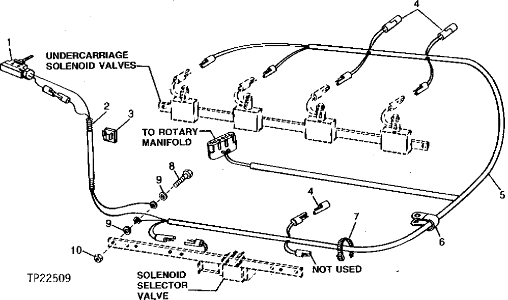 Схема запчастей John Deere 90CR - 1 - UNDERCARRIAGE WIRING HARNESS 1674 - ELECTRICAL SYSTEMS 16