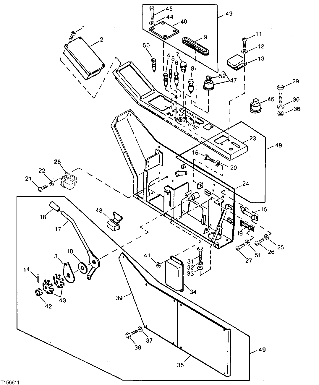 Схема запчастей John Deere 90CR - 2 - CONSOLE AND SWITCHES 1810 - OPERATORS STATION 18