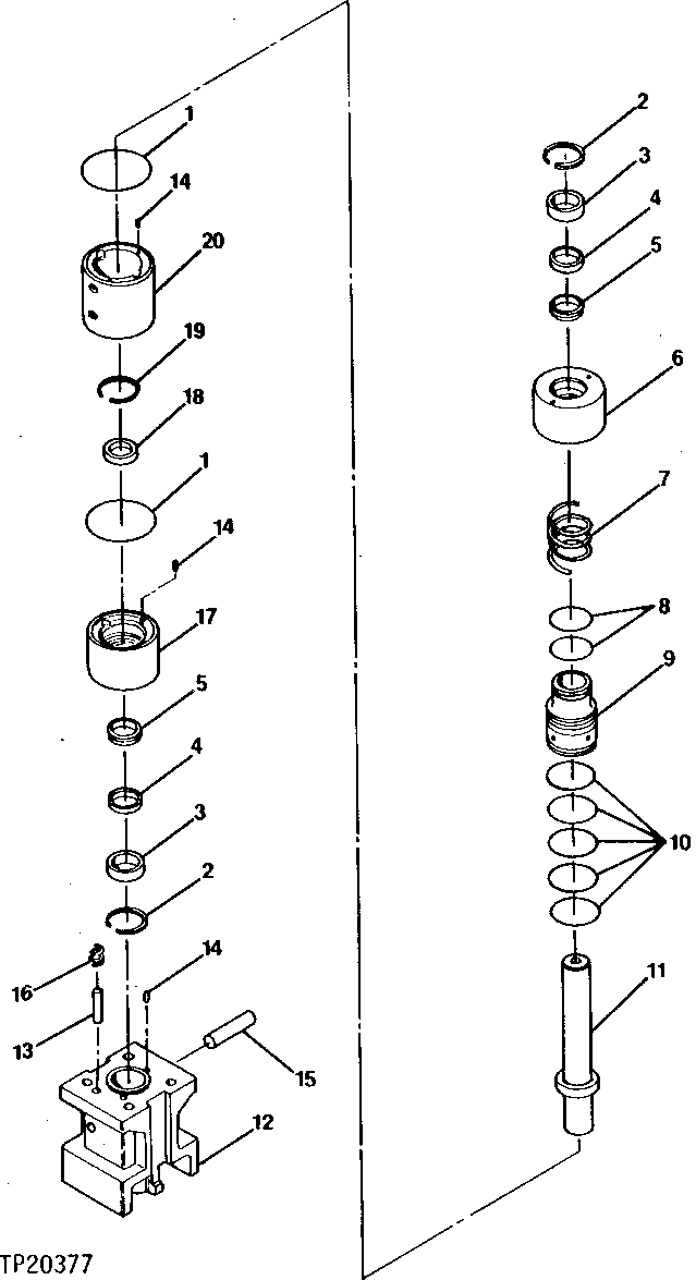 Схема запчастей John Deere 90CR - 6 - IMPACTOR ASSEMBLY "A" 3302 - BACKHOE AND EXCAVATOR 33