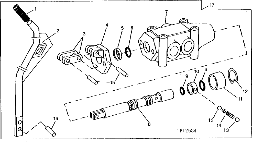 Схема запчастей John Deere 90CR - 46 - SHUT-OFF VALVE 3360 - BACKHOE AND EXCAVATOR 33