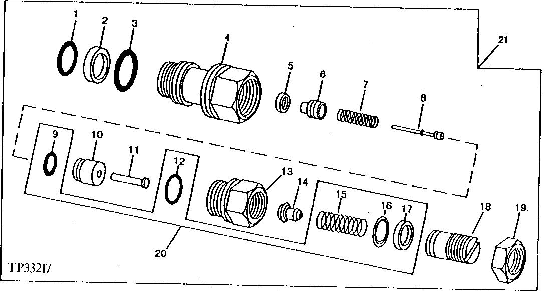 Схема запчастей John Deere 90CR - 10 - SWING MOTOR CROSSOVER RELIEF VALVES AND KIT 4360 - SWING, ROTATION OR PIVOTING SYSTEM 43