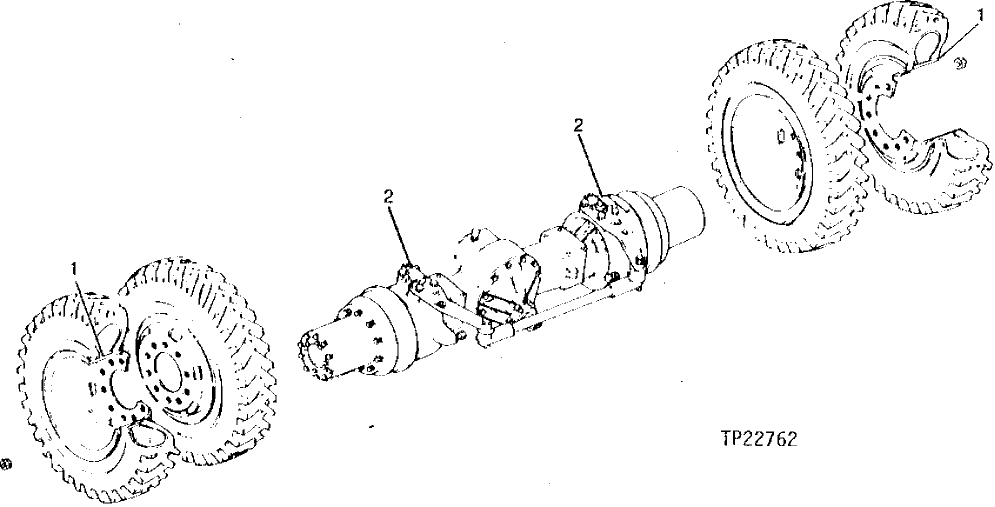 Схема запчастей John Deere 95 - 2 - TIRE AND RIM 111 - WHEELS 1