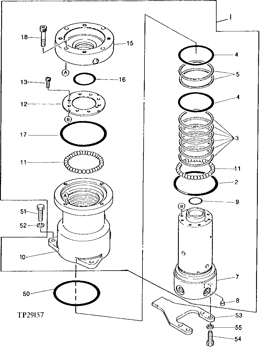 Схема запчастей John Deere 95 - 12 - ROTARY MANIFOLD 260 - AXLES AND SUSPENSION SYSTEMS 2