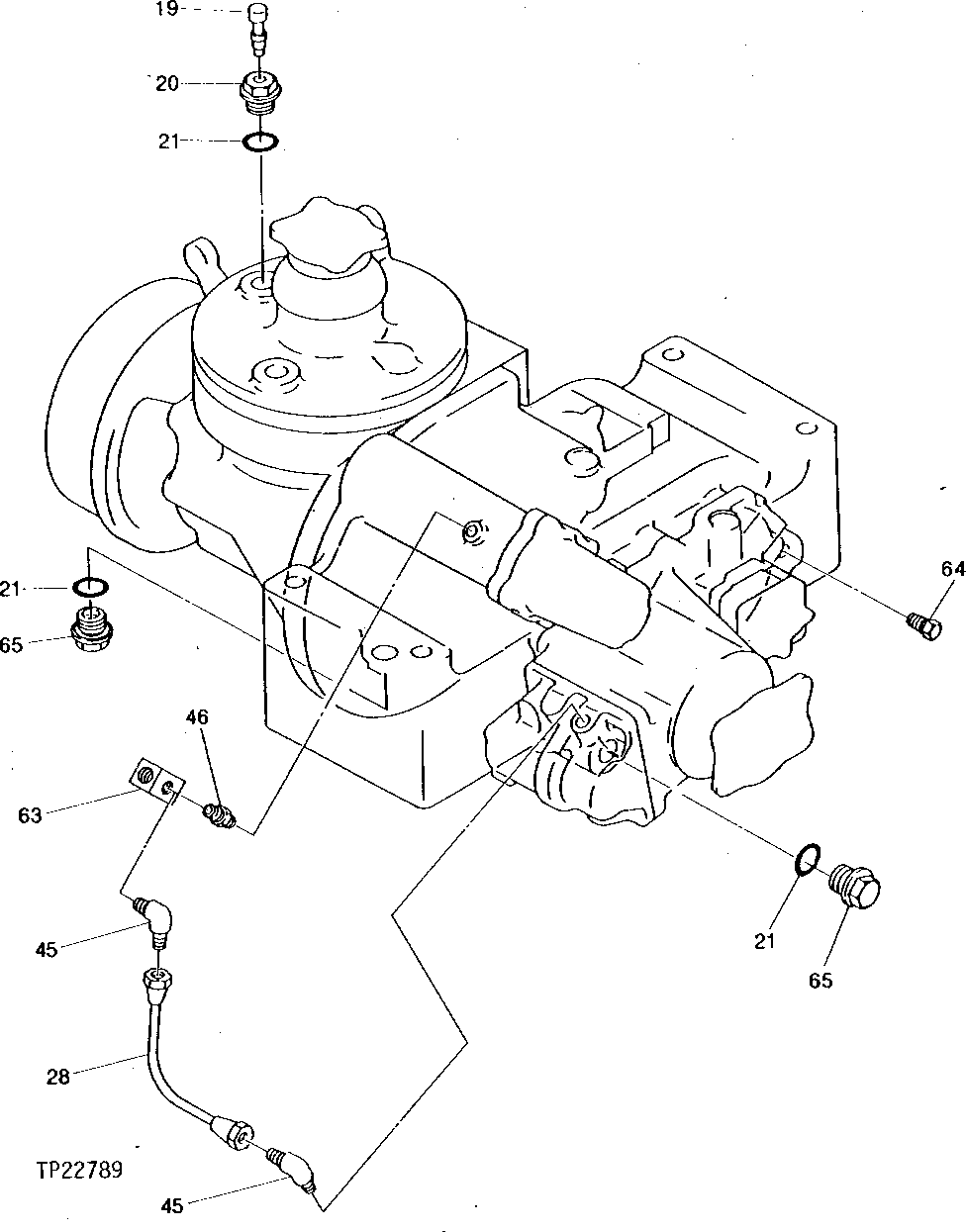 Схема запчастей John Deere 95 - 4 - AIR PIPE 360 - TRANSMISSION 3