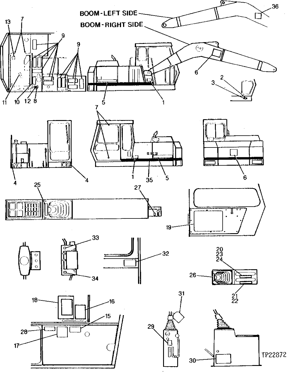 Схема запчастей John Deere 95 - 2 - NAME PLATES, DECALS AND LABELS 1322 - MISCELLANEOUS VEHICLE 13