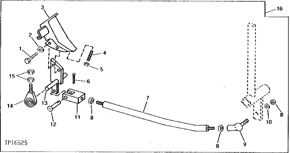 Схема запчастей John Deere 95 - 11 - AUXILIARY VALVE FOOT CONTROL KIT 3315 - BACKHOE AND EXCAVATOR 33