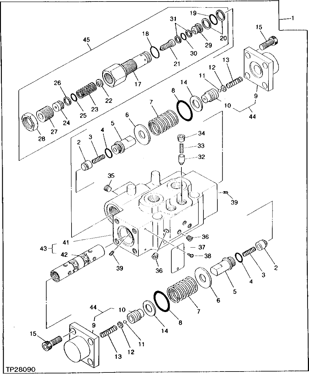 Схема запчастей John Deere 0 - 2 - PROPEL BRAKE VALVE 260 - AXLES AND SUSPENSION SYSTEMS 2