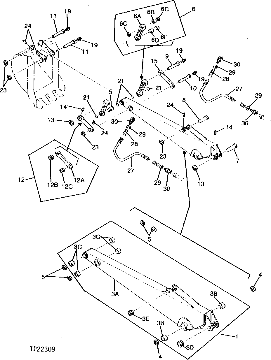 Схема запчастей John Deere 0 - 10 - LONG ARM 3340 - EXCAVATOR 33