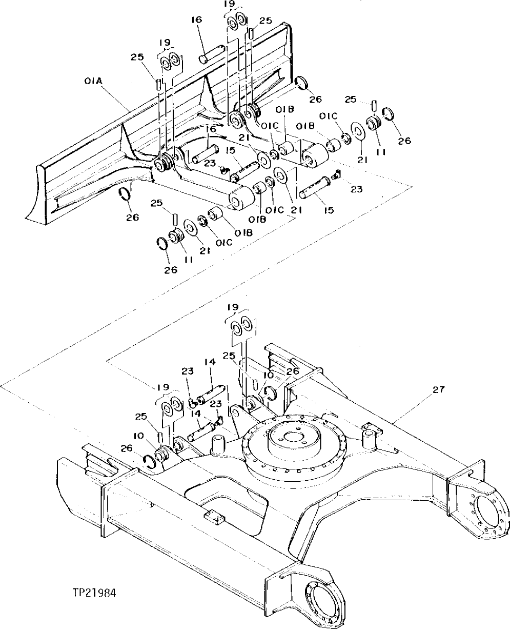 Схема запчастей John Deere 0 - 2 - BLADE 3400 - GRADING DEVICE 34