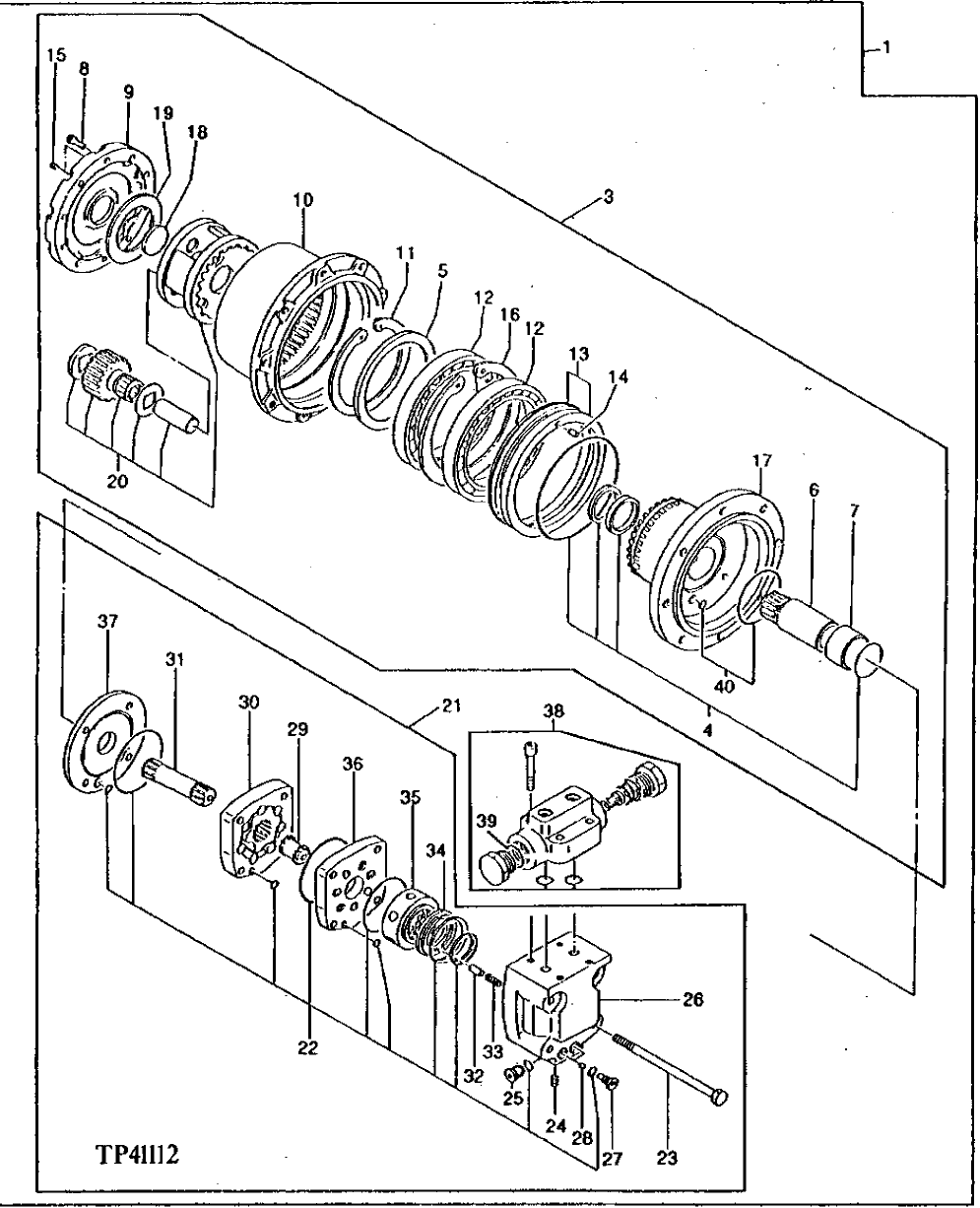 Схема запчастей John Deere 5 - 6 - PROPEL MOTOR 260 - AXLES AND SUSPENSION SYSTEMS 2