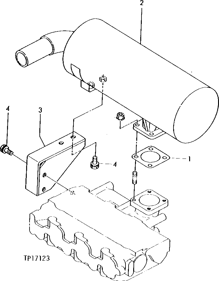 Схема запчастей John Deere 5 - 2 - EXHAUST SYSEM 530 - ENGINE AUXILIARY SYSTEM 5
