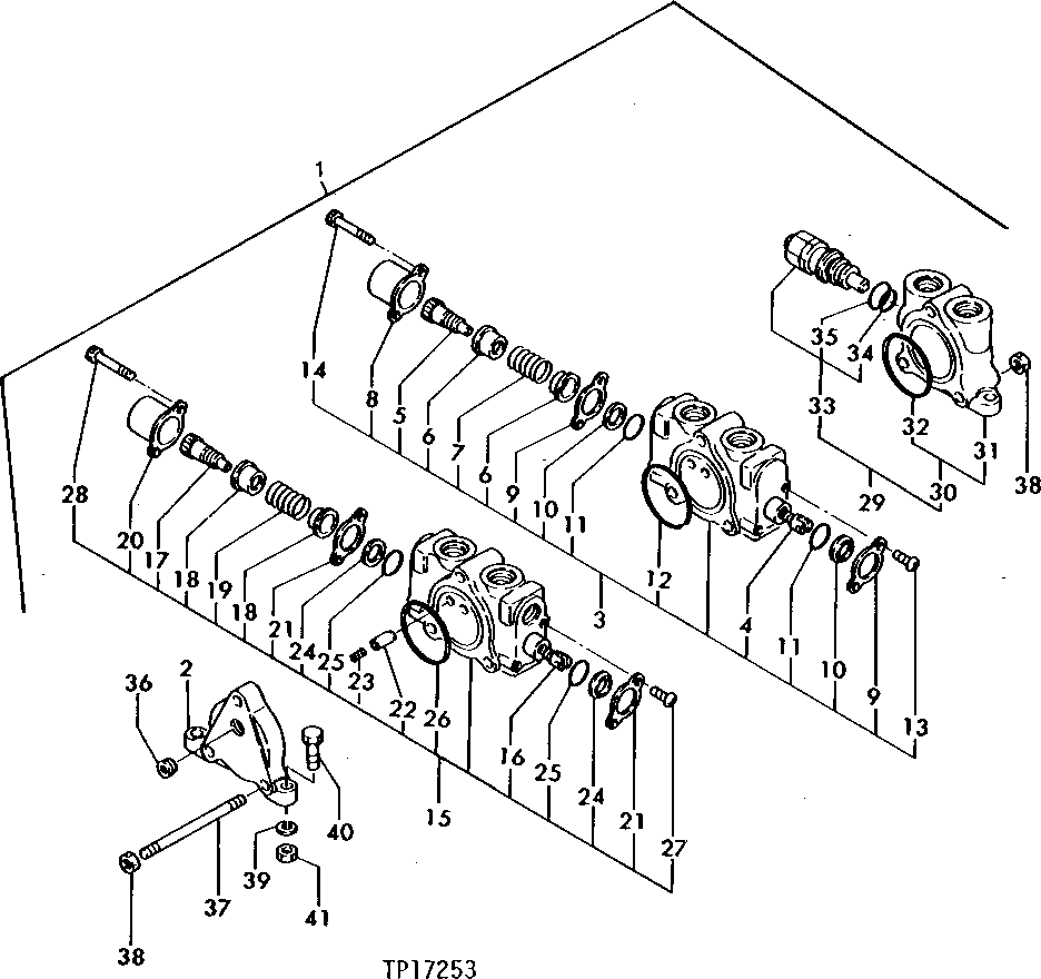 Схема запчастей John Deere 5 - 2 - BLADE CONTROL VALVE 3260 - BULLDOZERS 32