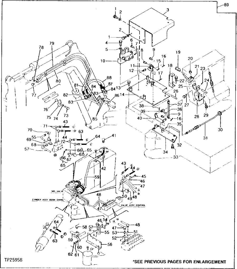 Схема запчастей John Deere 5 - 6 - AUXILIARY VALVE 3360 - BACKHOE 33