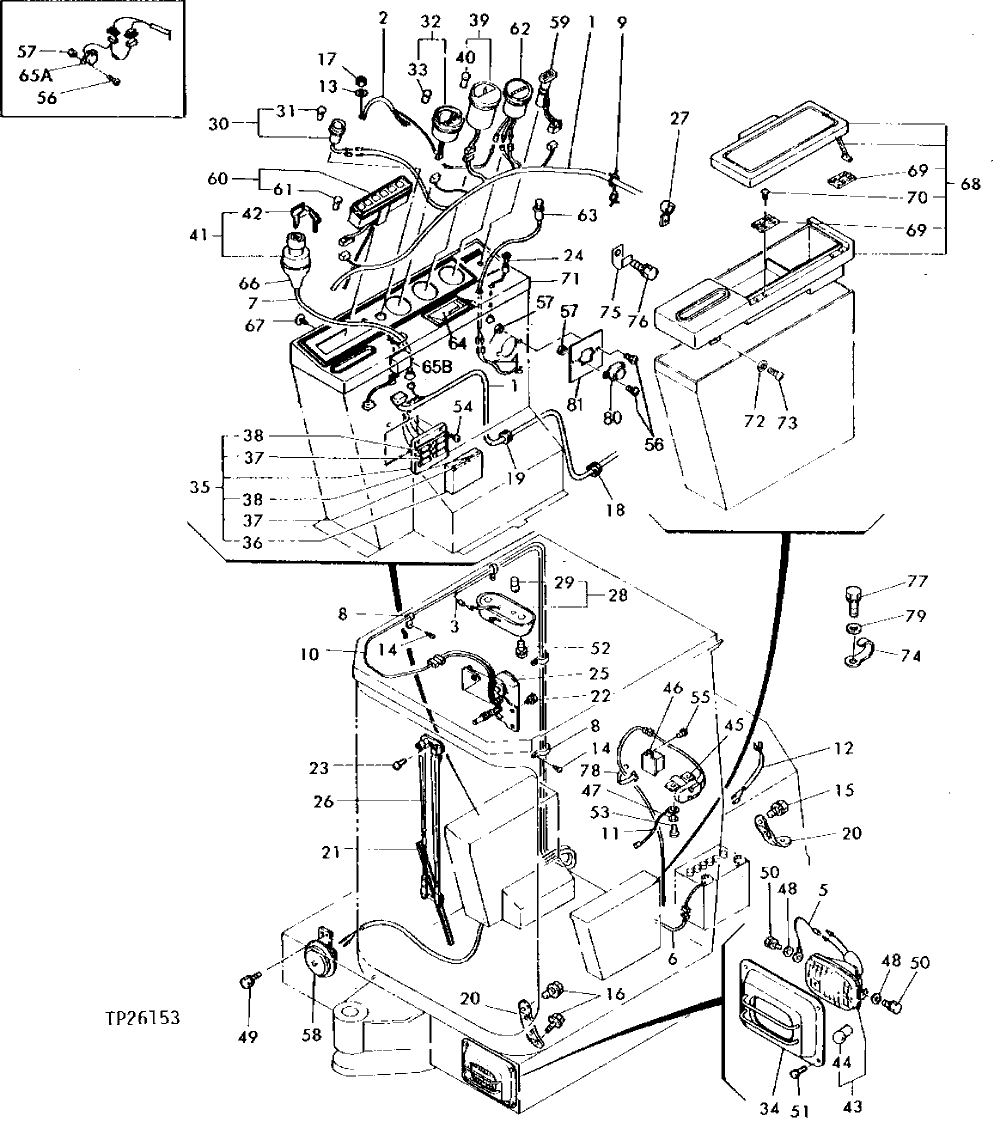 Схема запчастей John Deere 0 - 4 - GAUGES, SWITCHES AND LIGHTS 1674 - ELECTRICAL SYSTEM 16