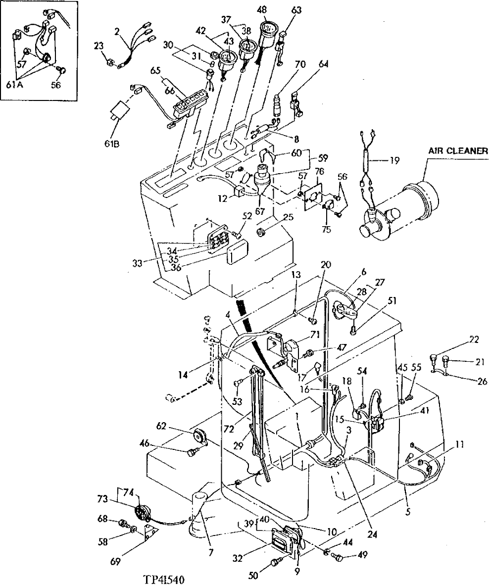 Схема запчастей John Deere 0 - 4 - GAUGES, SWITCHES AND LIGHTS 1674 - ELECTRICAL SYSTEM 16