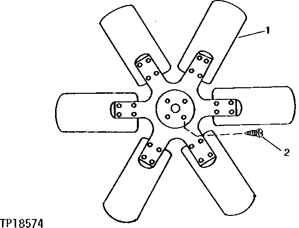 Схема запчастей John Deere 0D - 4 - ENGINE FAN BLADE 510 - ENGINE AUXILIARY SYSTEM 5