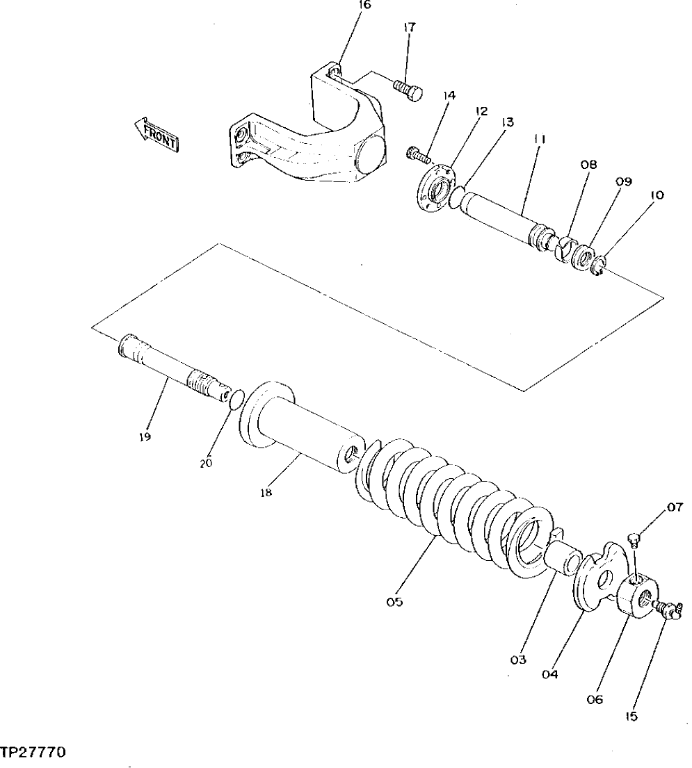 Схема запчастей John Deere 0D - 4 - TRACK ADJUSTER 130 - WHEELS 1