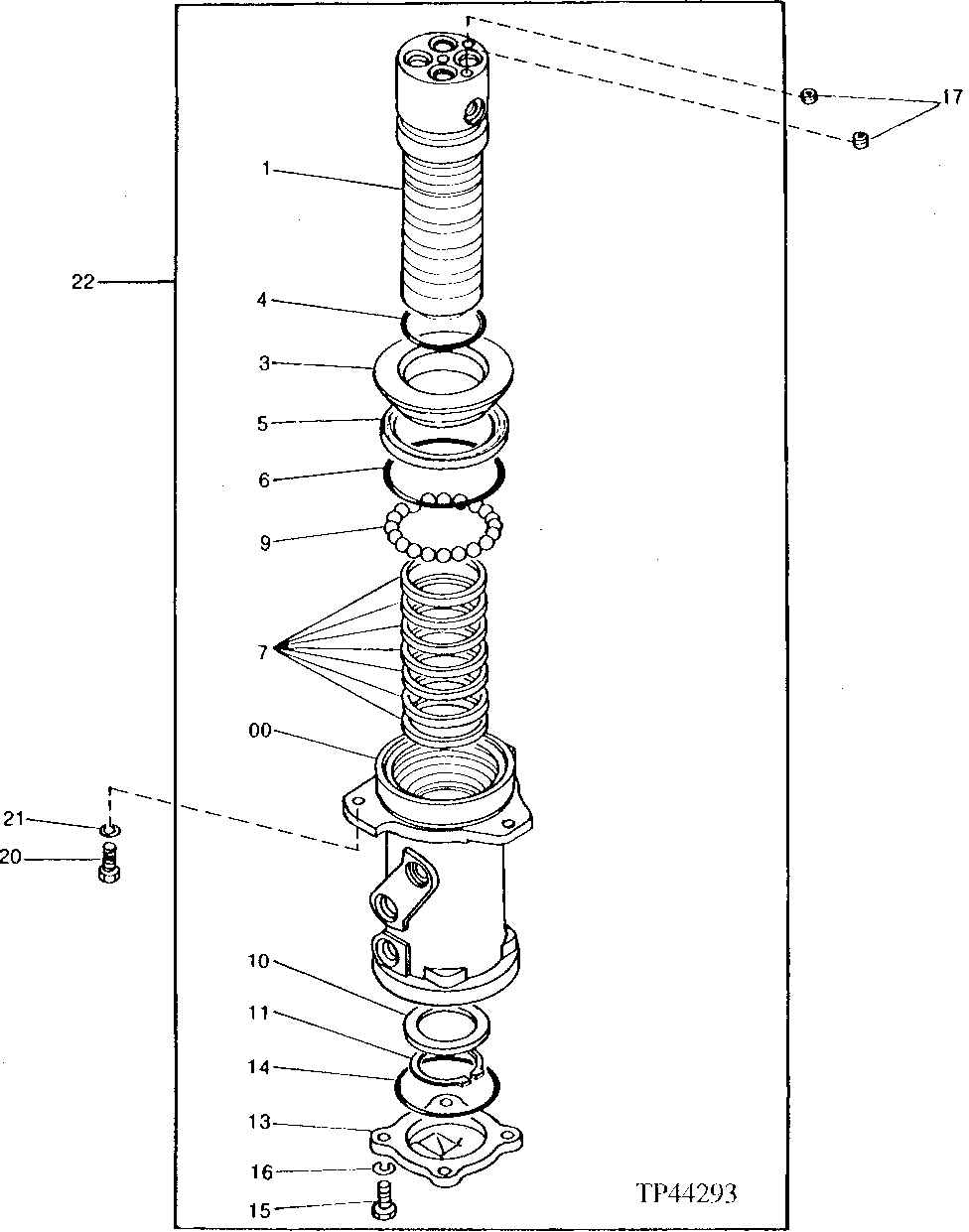 Схема запчастей John Deere 0D - 6 - ROTARY MANIFOLD 260 - AXLES AND SUSPENSION SYSTEMS 2