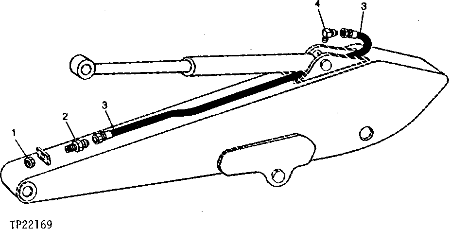 Схема запчастей John Deere 90D - 1 - BUCKET CYLINDER PIVOT LUBRICATION HOSE 1370 - MISCELLANEOUS VEHICLE 13