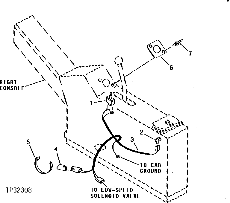 Схема запчастей John Deere 90D - 7C - PROPEL LOW SPEED SWITCH AND WIRING HARNESS 1674 - ELECTRICAL SYSTEMS 16