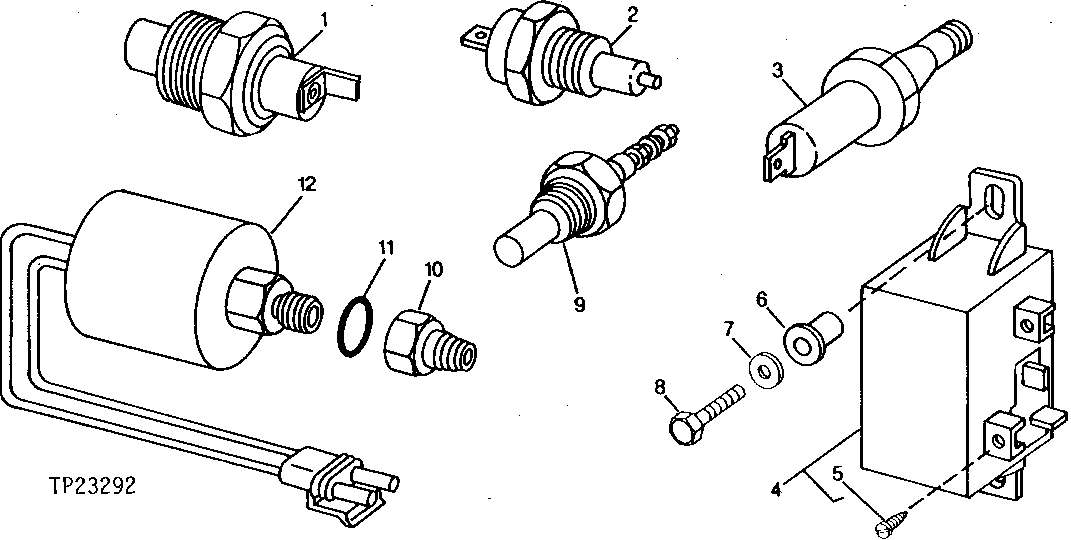 Схема запчастей John Deere 90D - 5 - INSTRUMENTS, INDICATORS AND SENDING UNITS 1676 - ELECTRICAL SYSTEMS 16