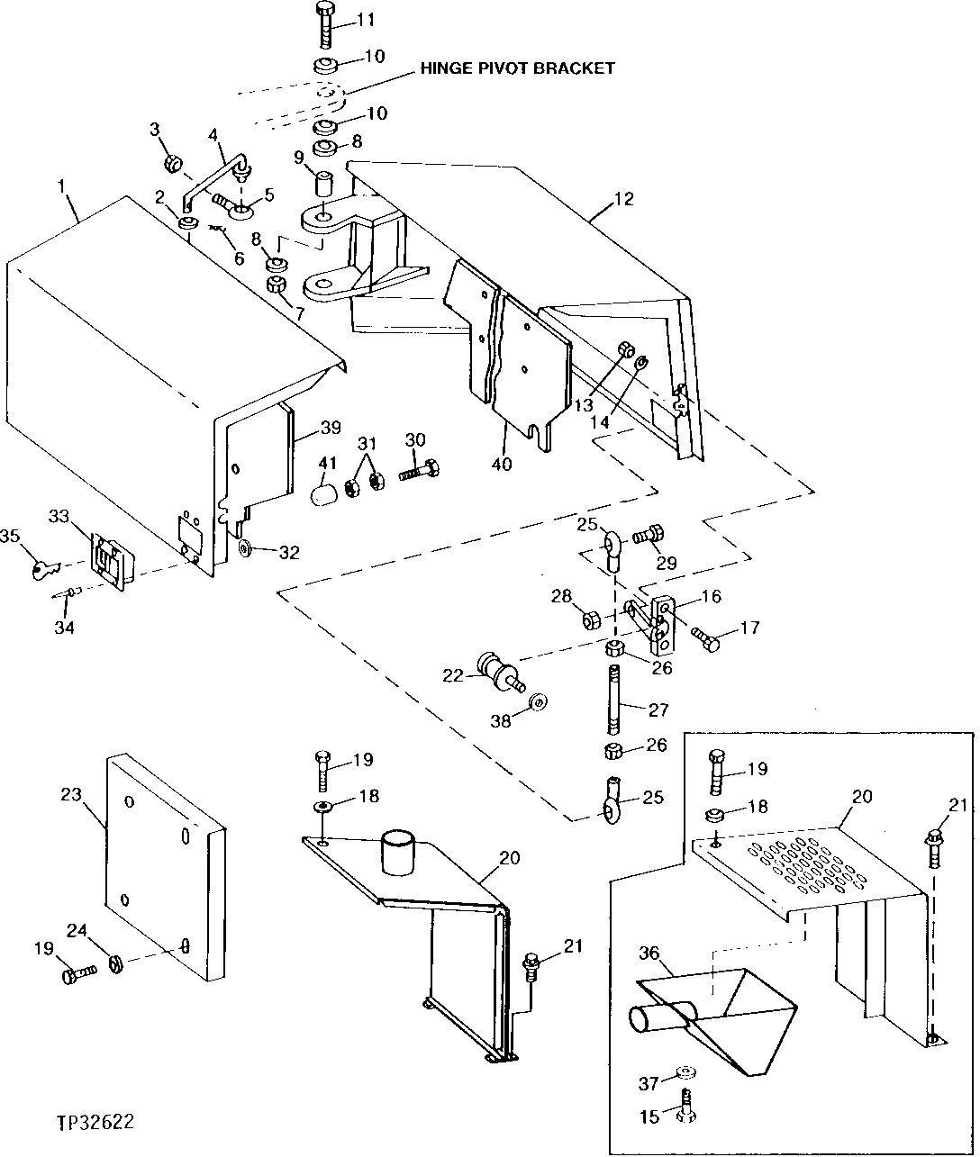 Схема запчастей John Deere 90D - 4 - FENDERS 1910 - SHEET METAL AND STYLING 19