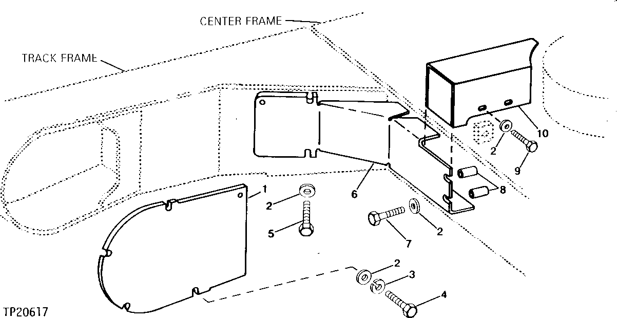 Схема запчастей John Deere 90D - 1 - PROPEL MOTOR AND HYDRAULICS SHIELDS 1913 - SHEET METAL AND STYLING 19