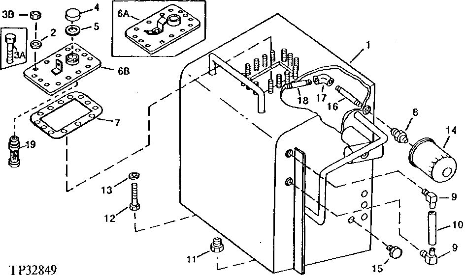 Схема запчастей John Deere 90D - 4 - HYDRAULIC RESERVOIR 2160 - MAIN HYDRAULIC SYSTEM 21