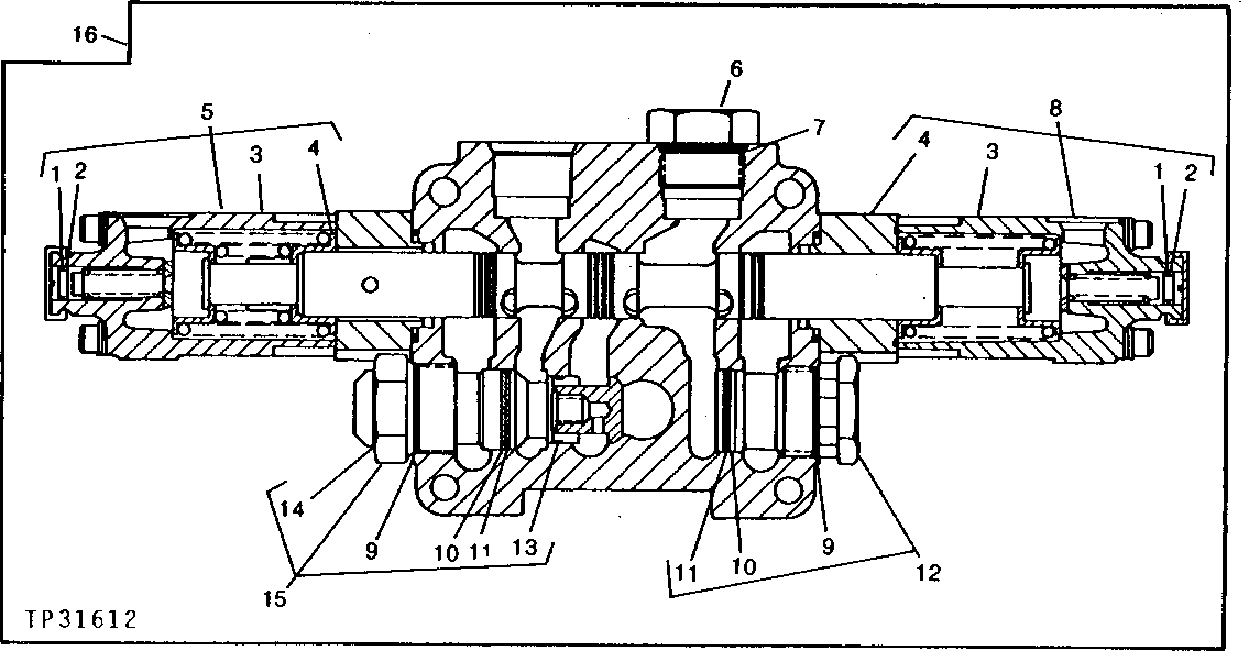 Схема запчастей John Deere 90D - 4 - DOZER CONTROL VALVE AUXILIARY SECTION 3260 - BULLDOZERS 32