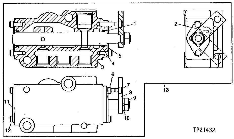 Схема запчастей John Deere 90D - 78 - PILOT CONTROL SHUT-OFF VALVE 3360 - BACKHOE AND EXCAVATOR 33