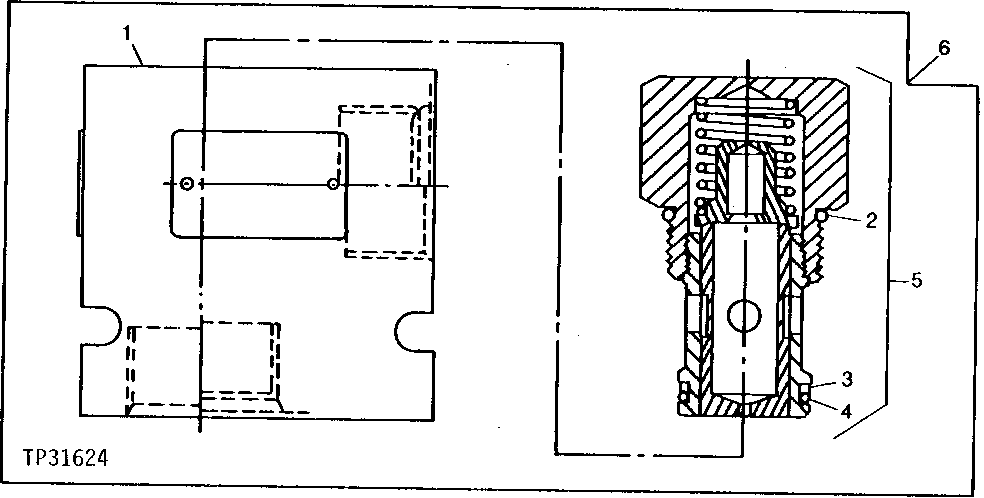 Схема запчастей John Deere 90D - 99 - FLOW REGULATOR VALVE 3360 - BACKHOE AND EXCAVATOR 33