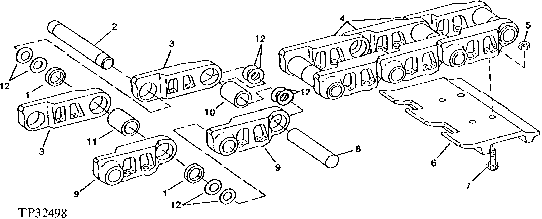 Схема запчастей John Deere 90D - 2 - HEAVY-DUTY TRACK 130 - TRACKS 1