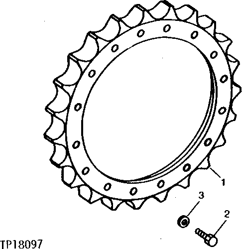 Схема запчастей John Deere 90D - 12 - TRACK DRIVE SPROCKET 130 - TRACKS 1