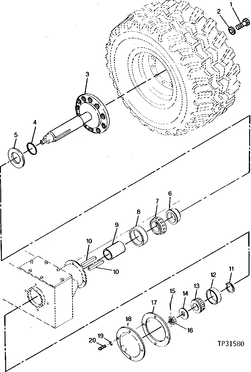 Схема запчастей John Deere 90D - 16 - AXLE 250 - AXLES AND SUSPENSION SYSTEMS 2