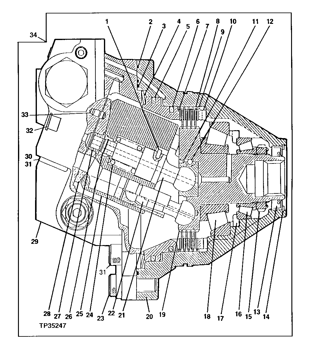 Схема запчастей John Deere 90D - 2 - PROPEL MOTOR 260 - AXLES AND SUSPENSION SYSTEMS 2