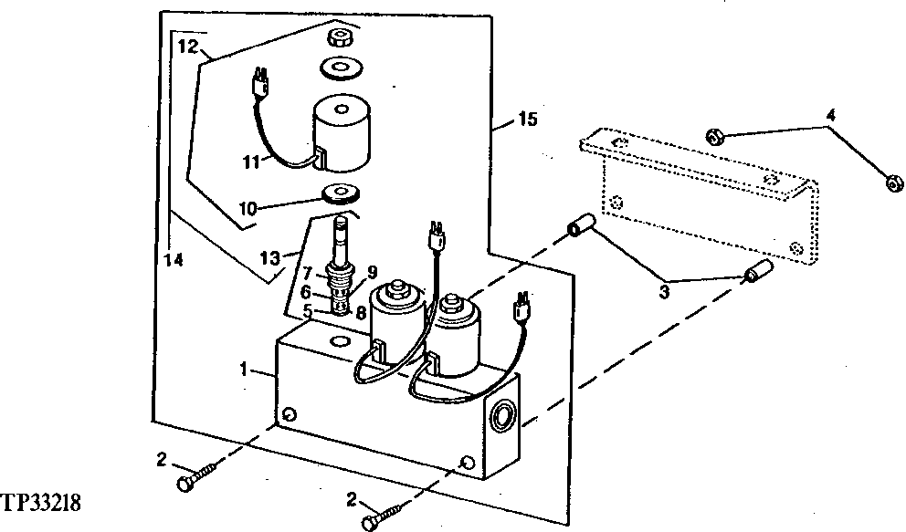 Схема запчастей John Deere 90D - 13 - THREE-WAY PROPEL MOTOR SOLENOID VALVE 260 - AXLES AND SUSPENSION SYSTEMS 2