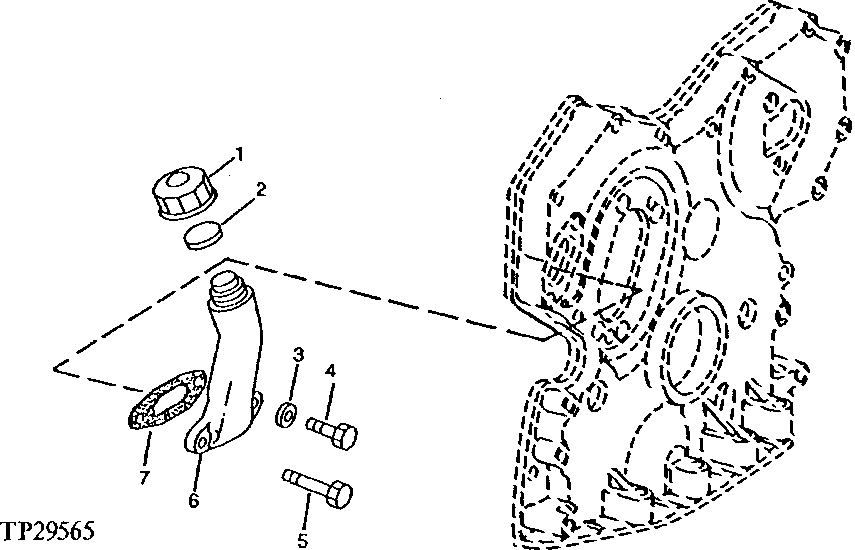 Схема запчастей John Deere 90D - 4 - ENGINE OIL FILLER 407 - ENGINE 4