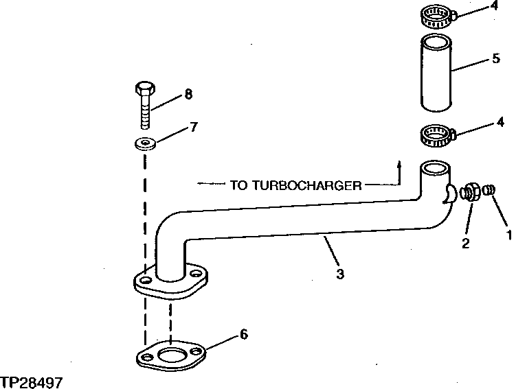 Схема запчастей John Deere 90D - 2 - AIR INTAKE SYSTEM 414 - ENGINE 4