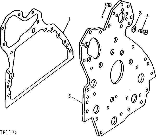 Схема запчастей John Deere 90D - 10 - ENGINE FRONT PLATE 404 - ENGINE 4